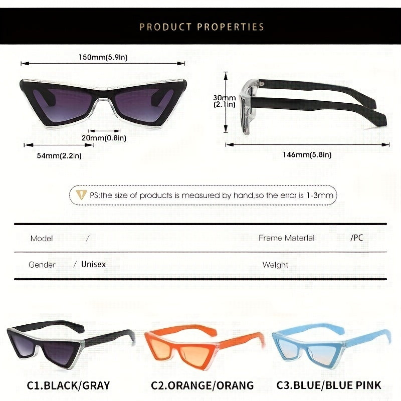 Y2K Cat Eye Sunglasses Gradient Glasses UV400