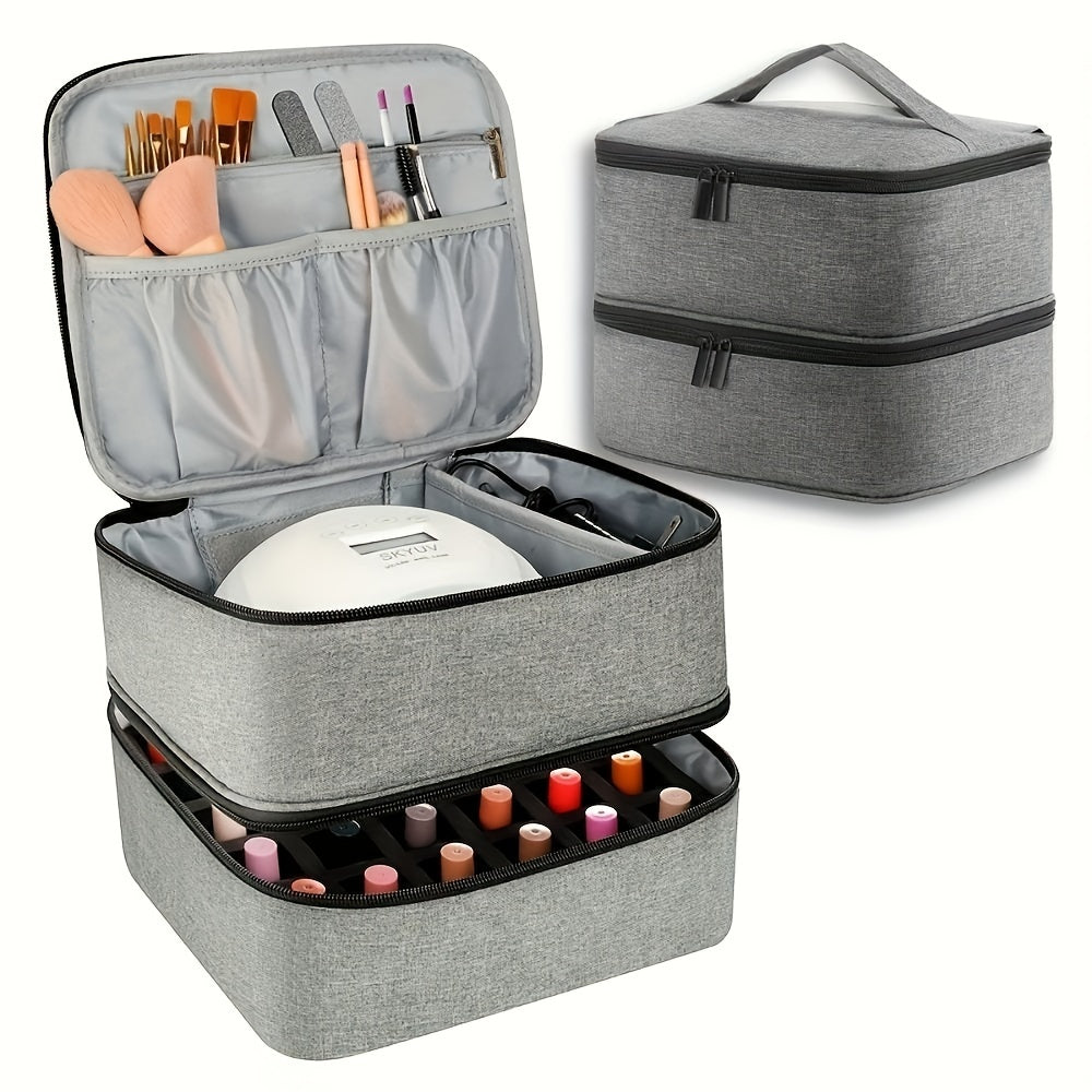 Double Layer Nail Polish Organizer Bag for Manicure Set