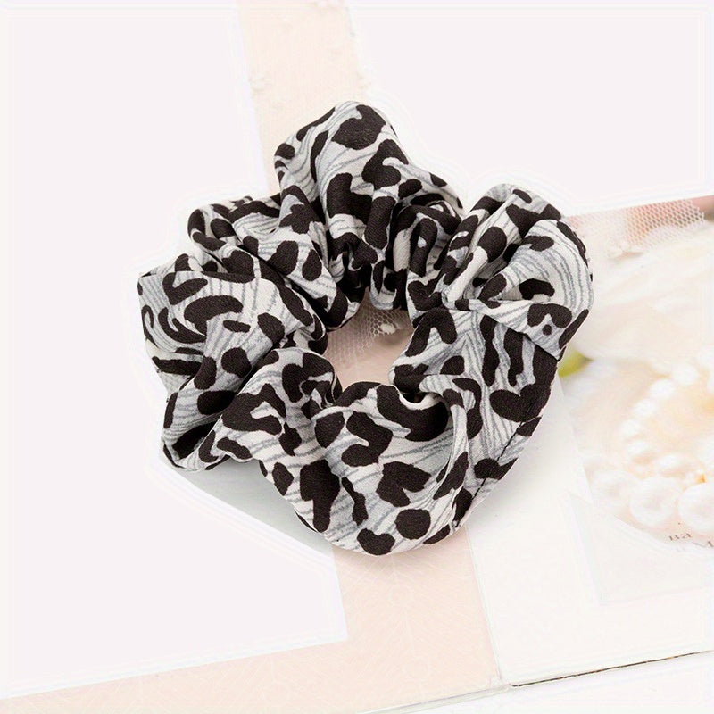 Snake Leopard Pattern Hair Tie Scrunchie Ponytail Head Rope Hair Accessories