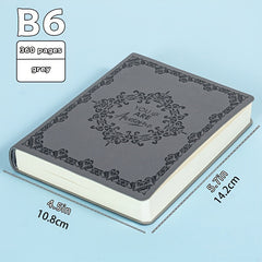 B6 Thickened Notebook 360 Pages Soft Faux Leather Journal