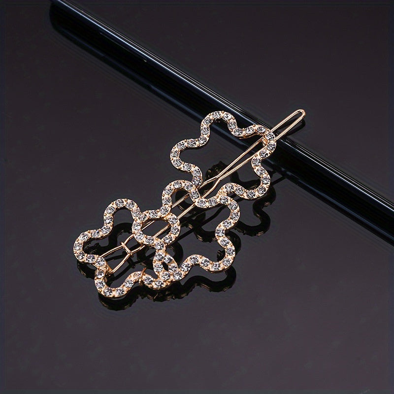 Rhinestone Hair Clip Bobby Pin Side Clip Non Slip Bangs Clip