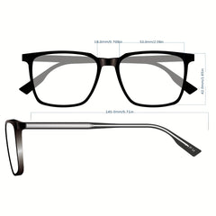 Oversized Clear Light Blocking Glasses Unisex Square Computer Glasses