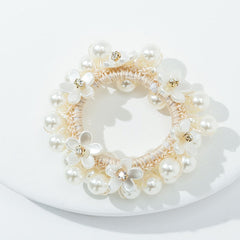 Faux Pearl Style Hair Scrunchie Hairband Unique Boho Wedding Event Gift