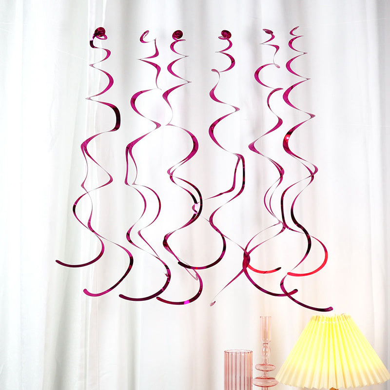 6pcs Spiral Party Charm Decorations - Room & Birthday Party Decor