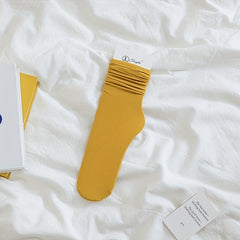 Solid Socks Comfy & Casual Women's Stockings