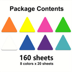 160 Sheets Transparent Sticky Notes 4.29x4.29 Cm, 8 Pads Waterproof