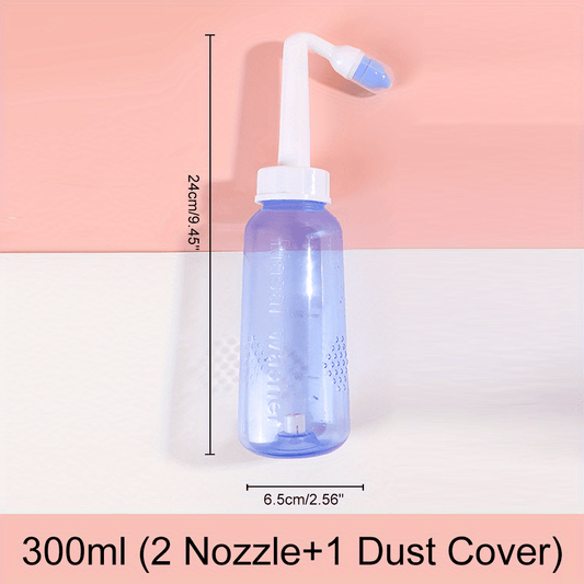 Nasal Wash Bottle 300-500ml Manual Valve for Sinus Relief Men and Women