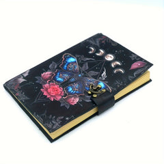 Handcrafted Vintage Style Journal with Butterfly & Floral Soft Cover