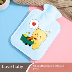 Plush Hand Warmer Hot Water Bottle Portable Small Print Design