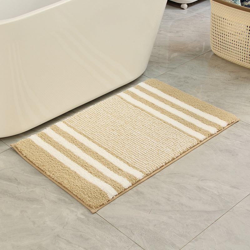 Absorbent Non Slip Bathroom Floor Mat Thickened High Plush Carpet