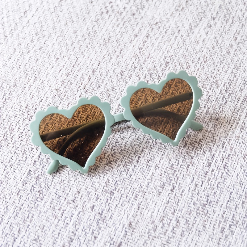 Heart-Shaped Kids Sunglasses, Outdoor Sun Protection