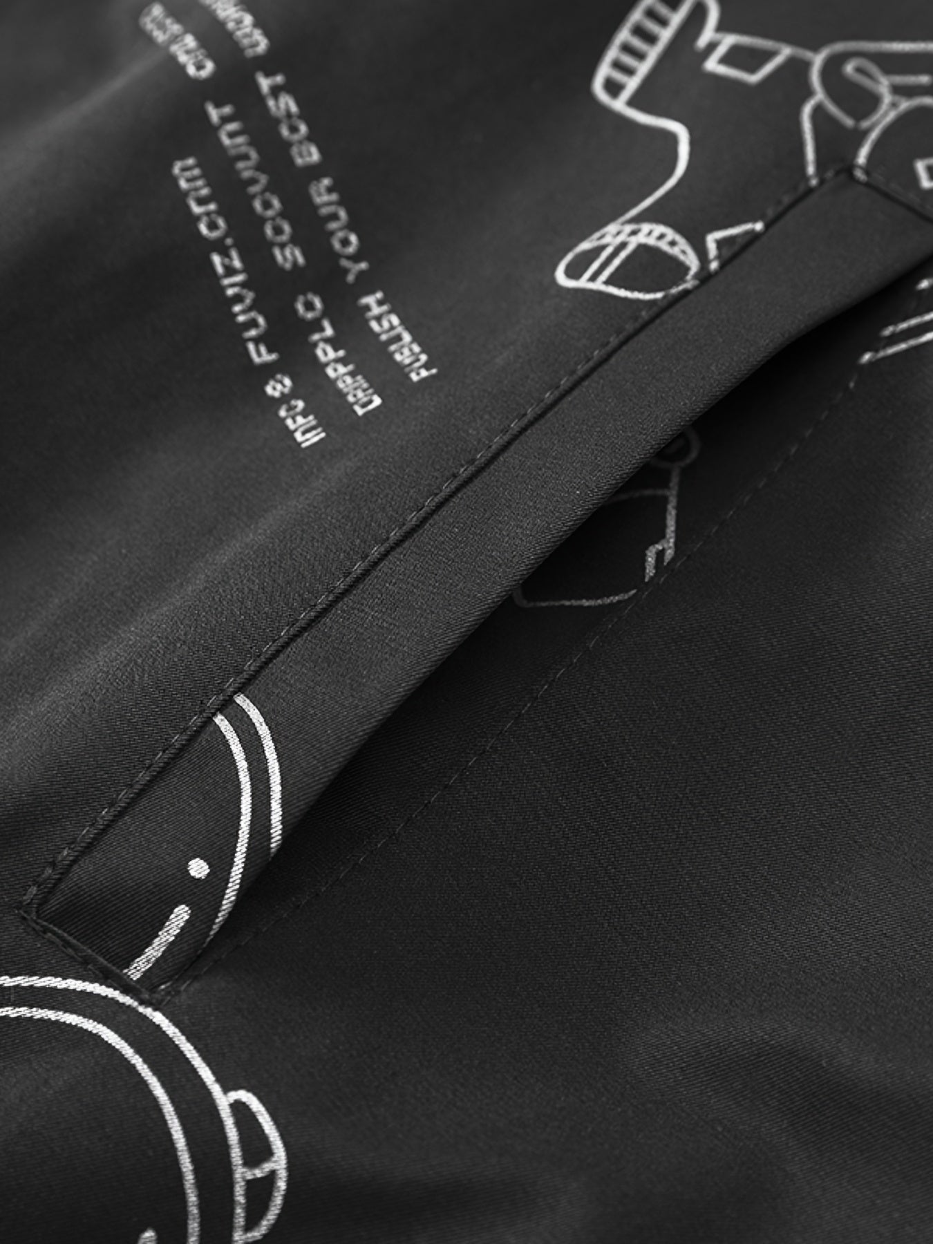 Men's Astronaut Print Windproof Casual Jacket