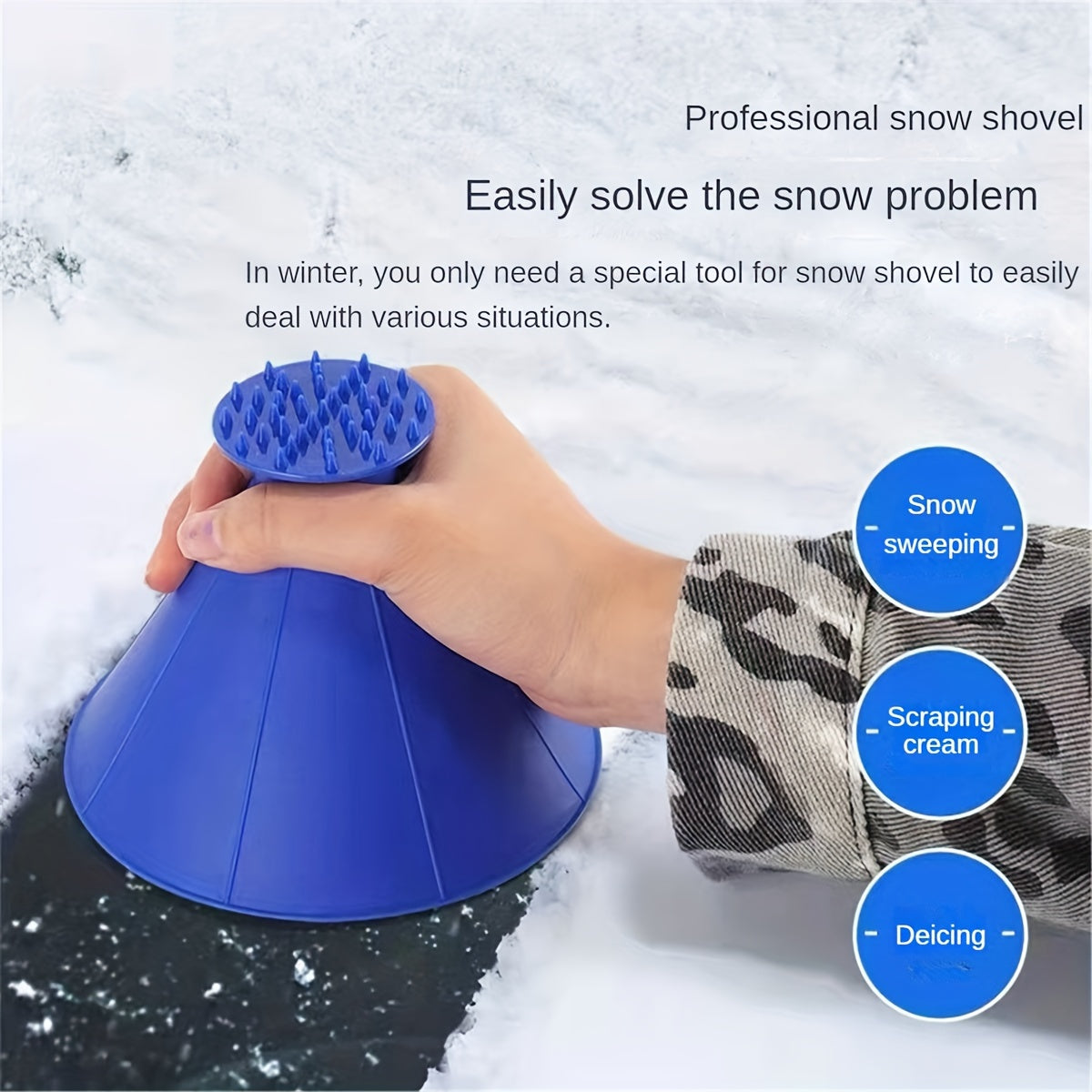 Car Snow Shovel Windshield Defrosting Remove Snow Ice