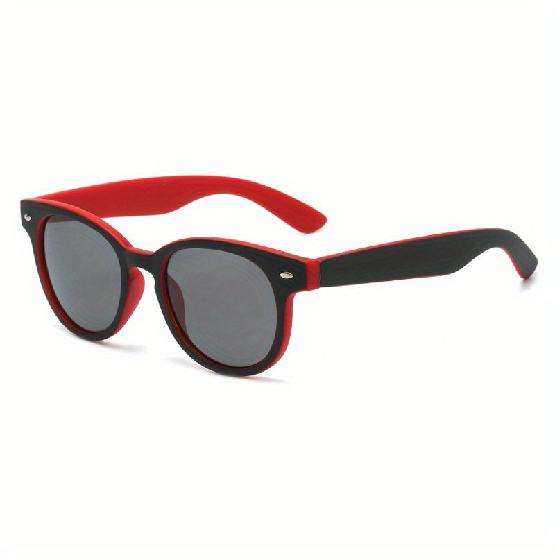 Round Sunglasses Casual Rivet Decor Anti Glare UV400