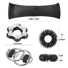 8pcs Sensory Finger Toys Set - Spinner, Rings, Chain, Marble