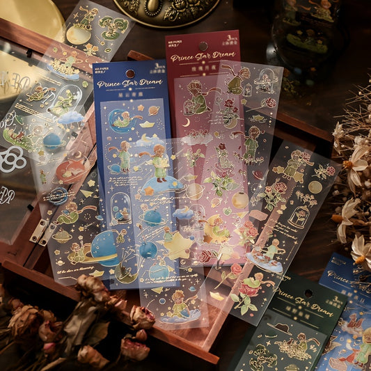 'The Little Prince' Fantasy Planet Rose Decoration Stickers