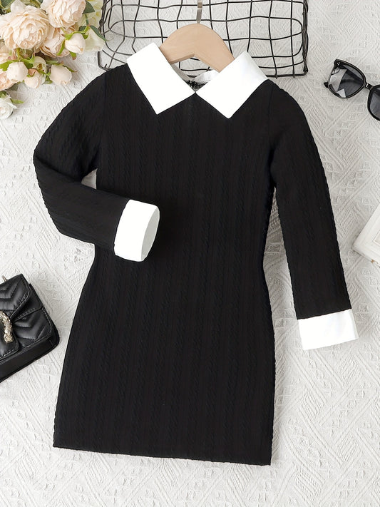 Girls Light Stretch Fit Long Sleeve Dress