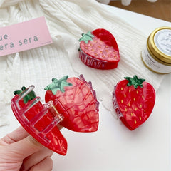 Creative Strawberry Hair Claw Nonslip Ponytail Holder Hair Clip