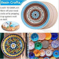 10pcs Round Wooden Discs for Painting