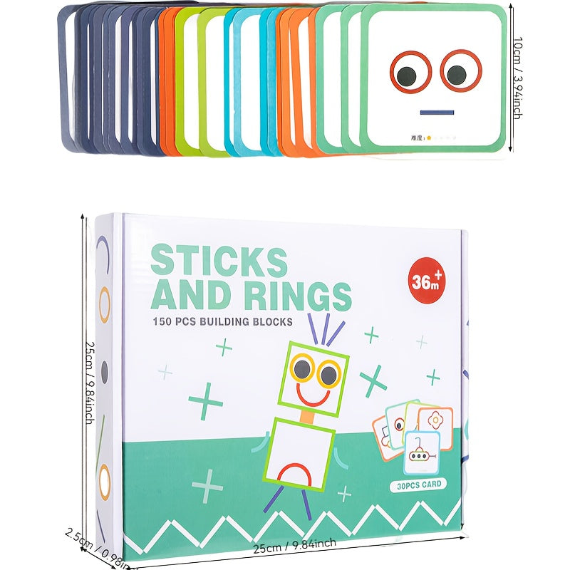 150pcs Wooden Building Blocks Educational Toy Gift for Kids