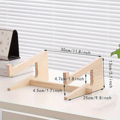 Solid Wood Dual use Notebook Computer Heightening Vertical Standing Bracket