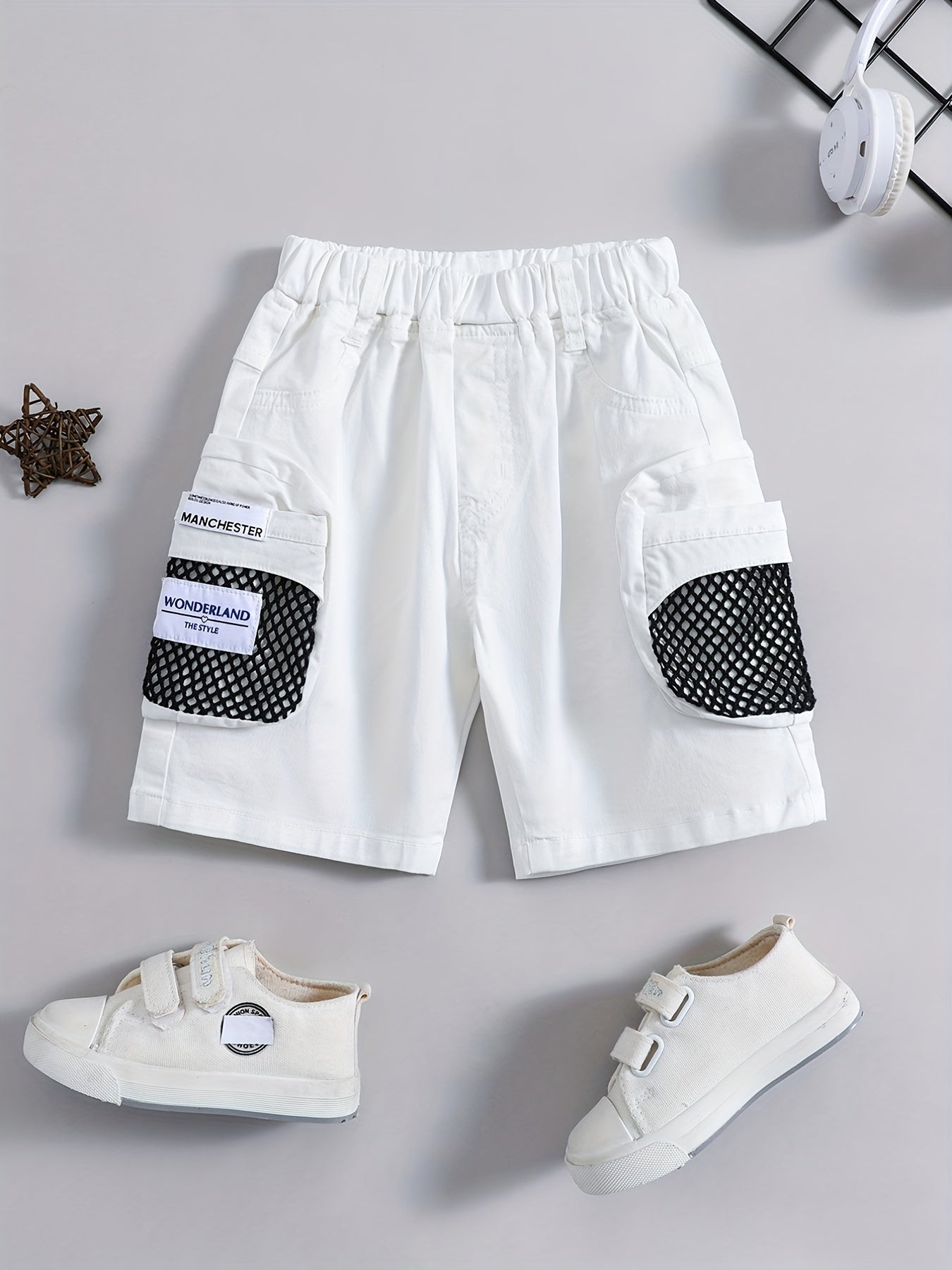 Boys Cotton Shorts with Pockets for Summer Outdoor