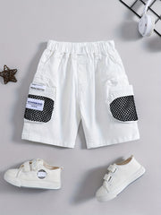 Boys Cotton Shorts with Pockets for Summer Outdoor