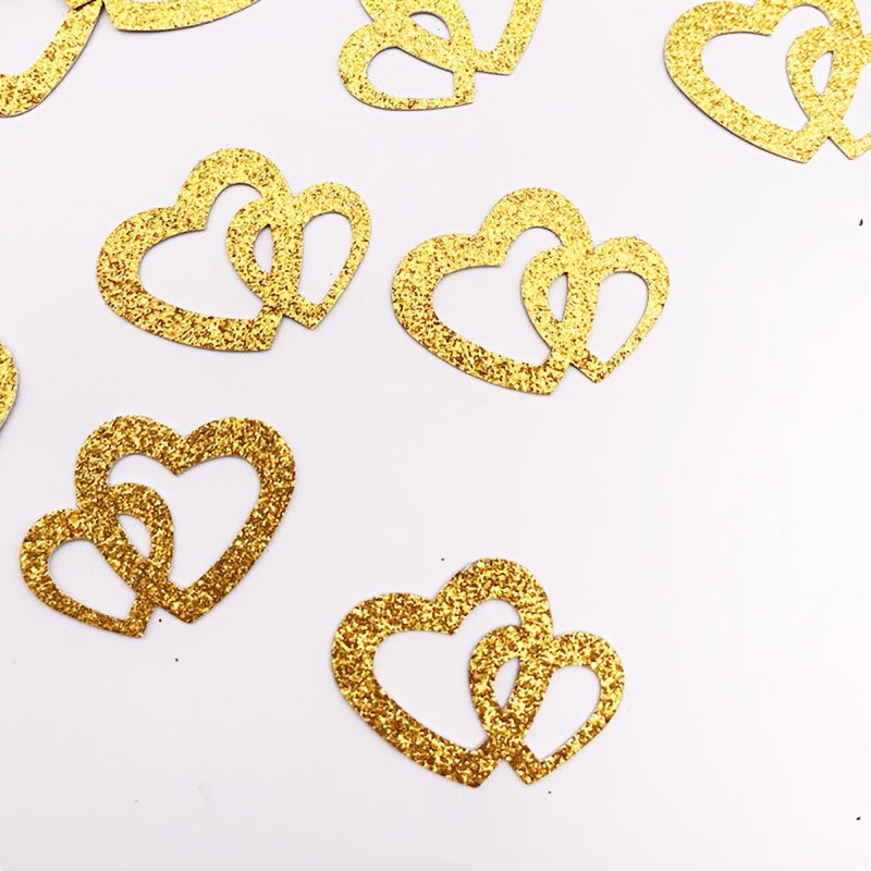 50pcs Heart Confetti Wedding Table Decoration Sparkling Glitter Paper Shreds