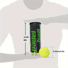 3pc Chemical Fiber Paddle Tennis Ball Standard 6 35cm Training Balls