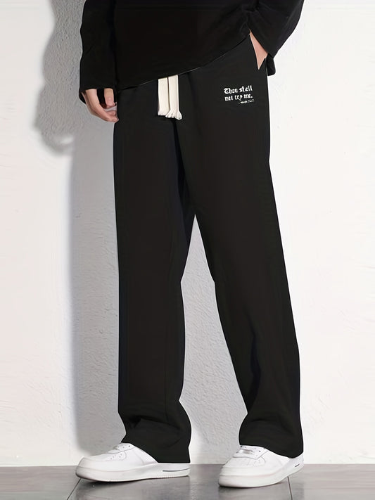 Men's Casual Cotton Loose Fit Drawstring Pants