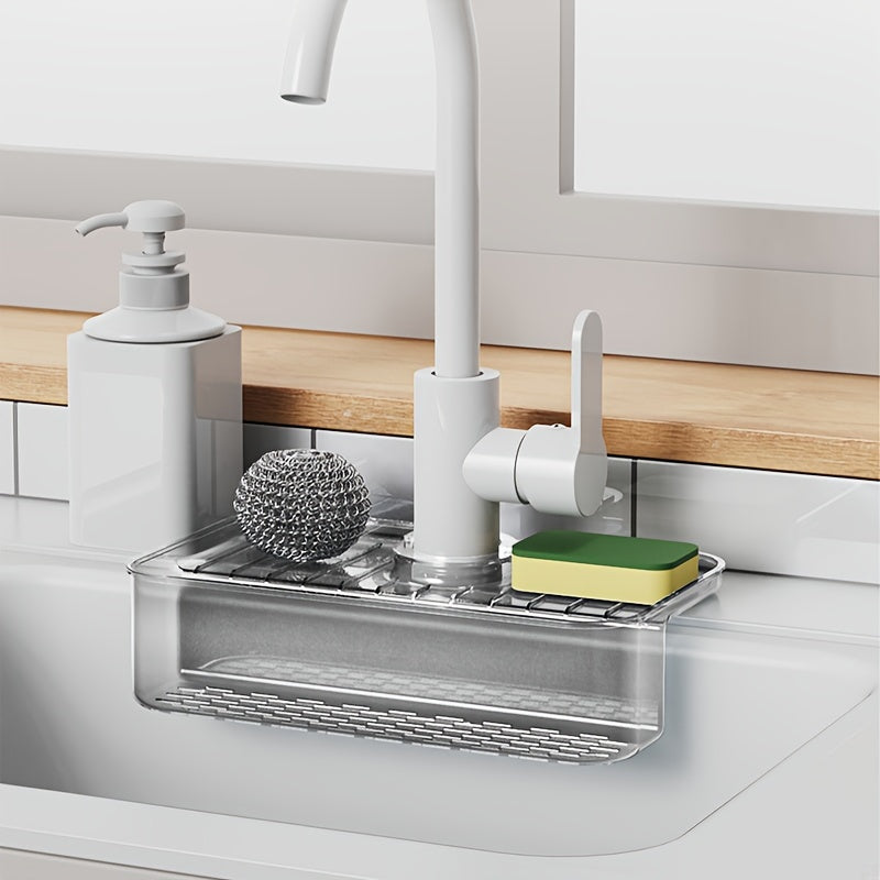Faucet Splash-proof Sink Drain Rack Large Capacity Kitchen Drain Basket