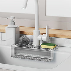 Faucet Splash-proof Sink Drain Rack Large Capacity Kitchen Drain Basket