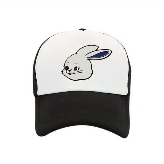 Rabbit Print Trucker Hat Baseball Cap