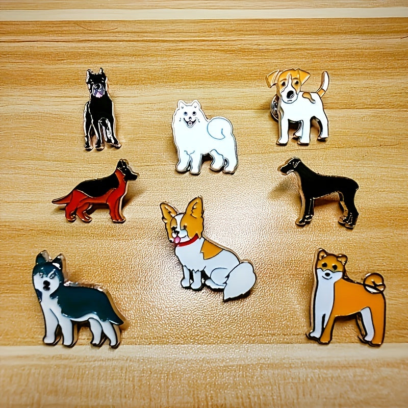 Men's Different Breed Puppy Brooches - Pet Animal Lapel Pin
