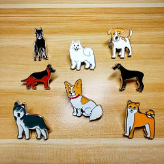 Men's Different Breed Puppy Brooches - Pet Animal Lapel Pin
