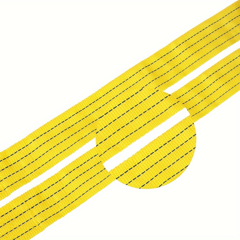 3M 118in 4Tons Tow Strap Fluorescence Nylon Alloy Steel Hooks Auto Towing Rope