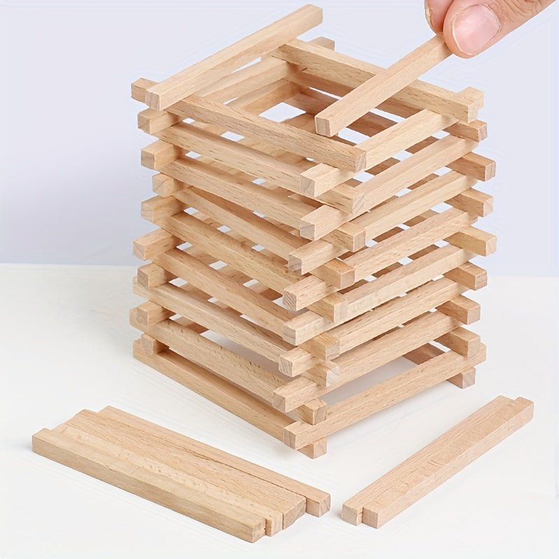 Wooden Number Matching Game Toy with 10 Sticks & 2 Compartments