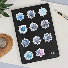 54pcs Ice Crystal Snowflake Vinyl Stickers Mixed Colors