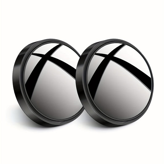2PCS Car Blind Spot Mirrors 360 Adjustable Wide Angle View Safe Reversing
