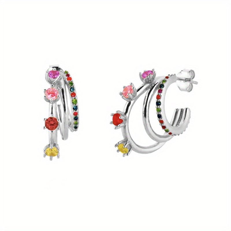 Colorful Drop Earrings 24K Plated Copper Earrings
