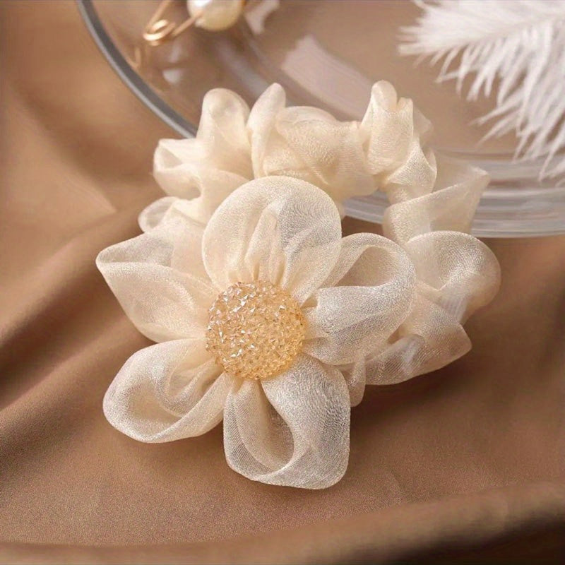 Crystal Hair Ties Scrunchies Ponytail Holder