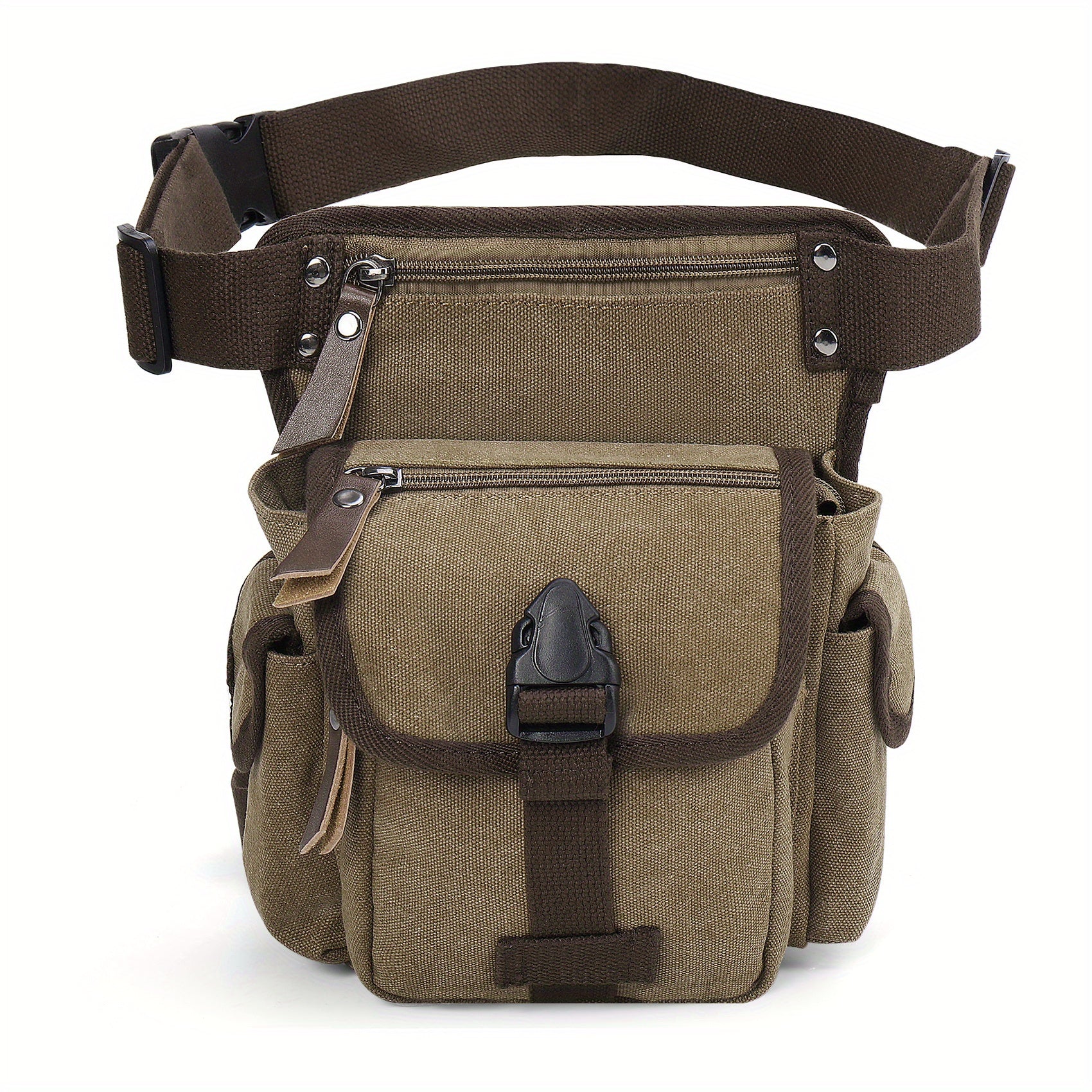 Canvas Tactical Drop Leg Bag Outdoor Waist Pack For Women Pocket