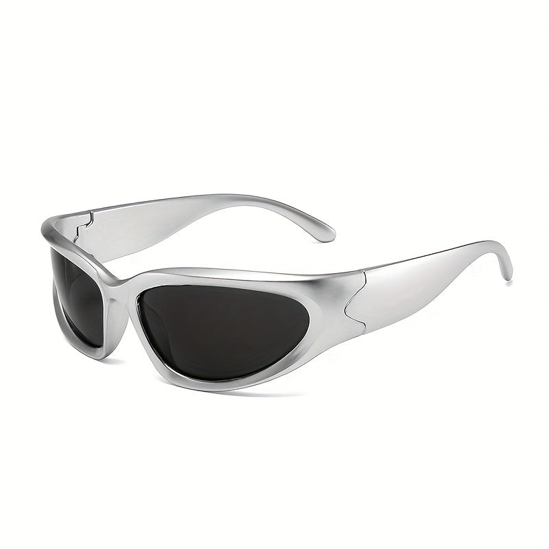 Y2K Wrap Around Sunglasses Vintage Punk Style Outdoor Shield Eyewear