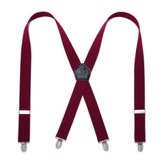 Men's X Back Adjustable 4 Metal Clips Suspenders for Party