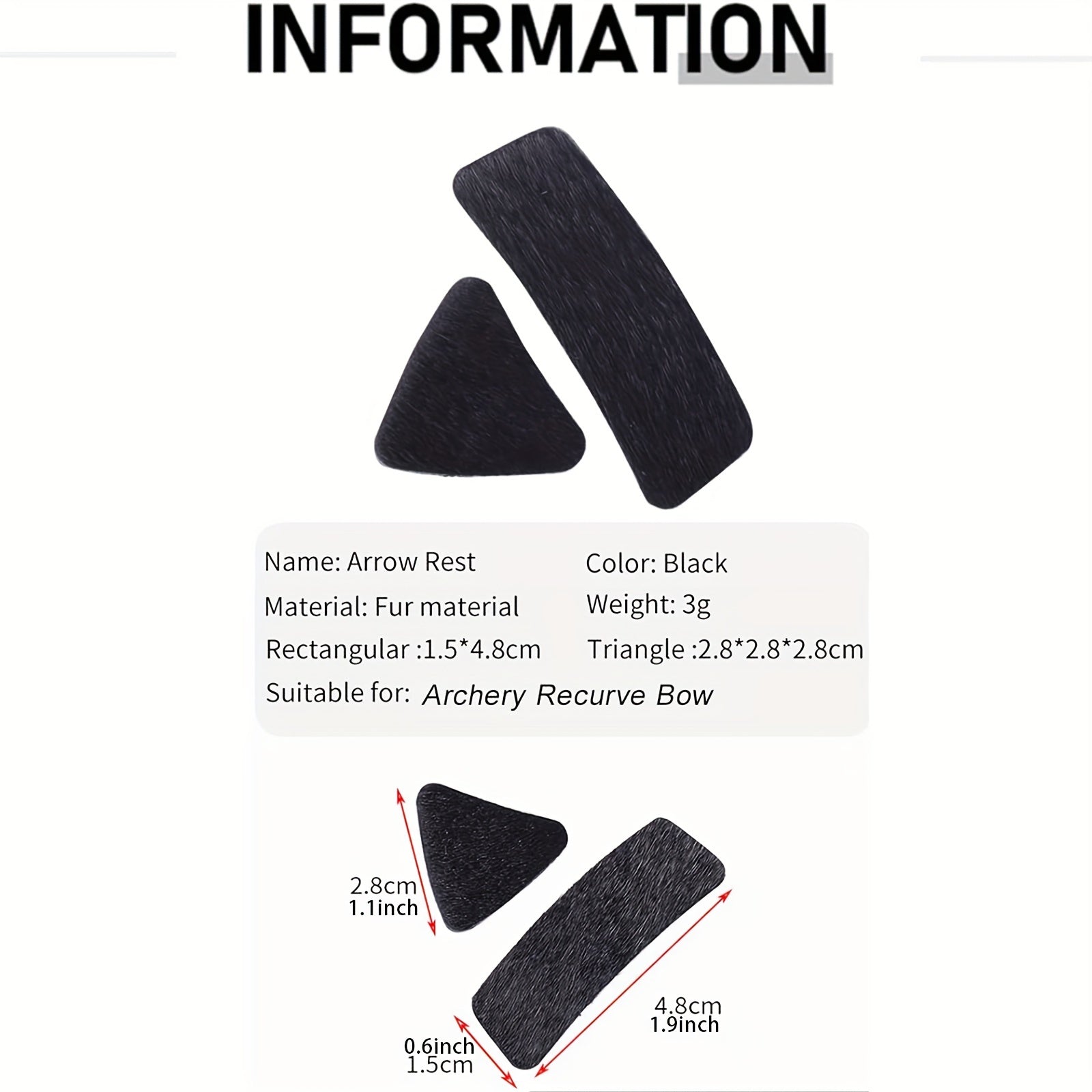 4pcs Archery Arrow Rest Pad Adhesive Patch Recurve Bow Arrows Sticker
