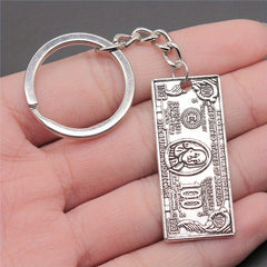 Mini US Dollar Keychain Hip hop Vintage Key Ring Purse Bag Car Key Accessory