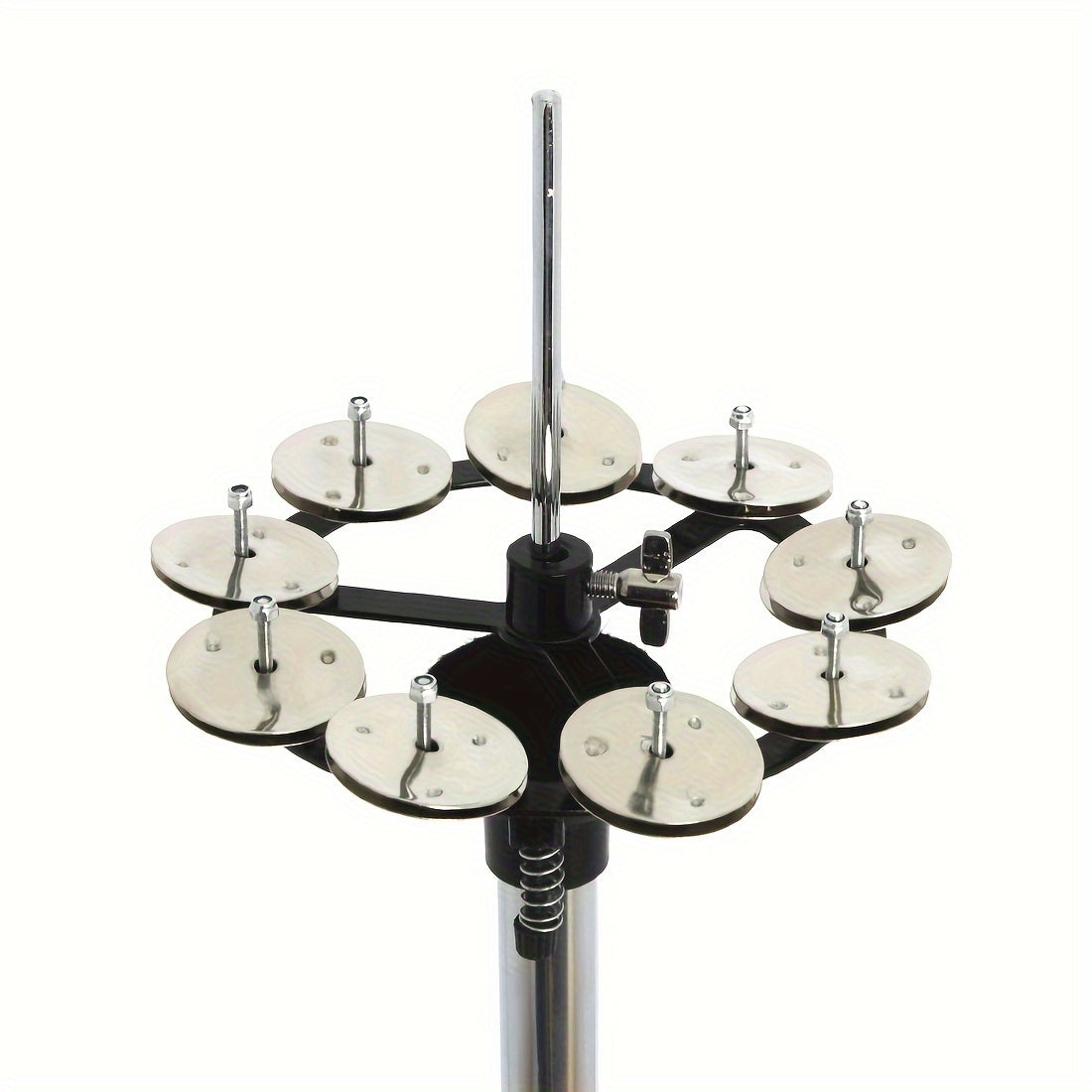 L100 Tripod Double Piece 9 Pcs Bell Stomp Cymbal Set