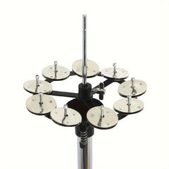 L100 Tripod Double Piece 9 Pcs Bell Stomp Cymbal Set