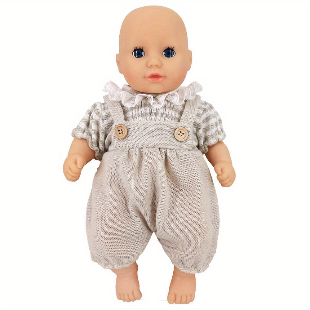 Adorable Gray & Pink Jumpsuit for Reborn Dolls