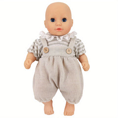 Adorable Gray & Pink Jumpsuit for Reborn Dolls